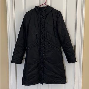 Black puffer coat